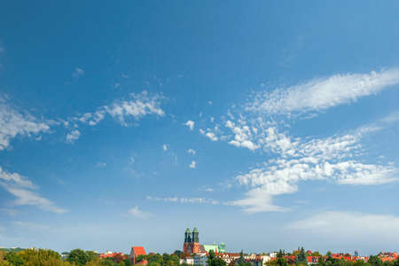 Cityscape on the background of the skyの写真素材