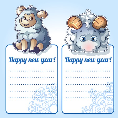 Set of greeting cards for the new yearのイラスト素材