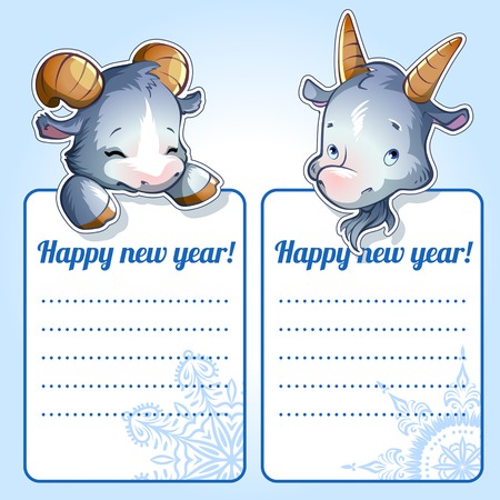 Set of greeting cards for the new 2015のイラスト素材