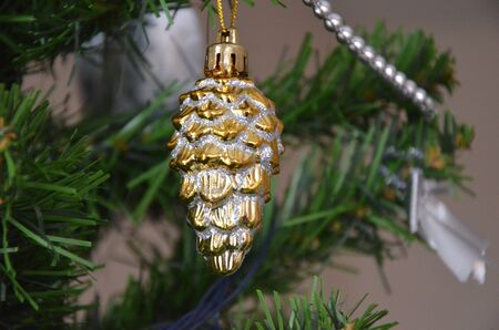 Christmas tree decoration background.の写真素材