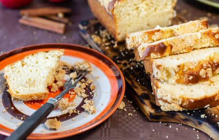 Fresh Cake Homemade pastries. Home kitchen. Sweet dessert for children. Tasty and healthy.の写真素材