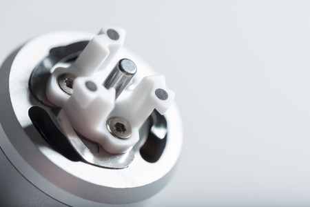 Important role. Close up of connective drone motor detailの写真素材