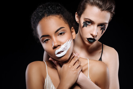 Gorgeous pretty women working on fashion editorial