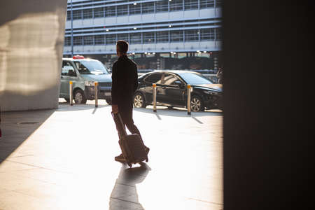 Morning sunlight in the new city for a travelerの写真素材