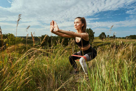 Making regular training more complicated with resistance band