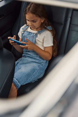 Modern gadgets suitable for kids on the roadの写真素材