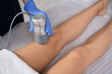 Adult woman visit cosmetologist, undergoes course of treatment