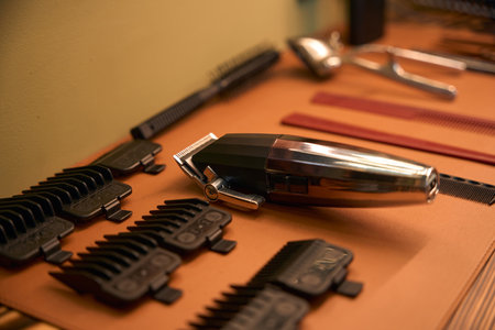 Barbershop equipment in hairdressing salon