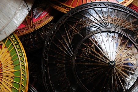 Hat hand made Thailand traditional design patternの写真素材