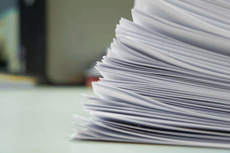 Stack white paper の写真素材