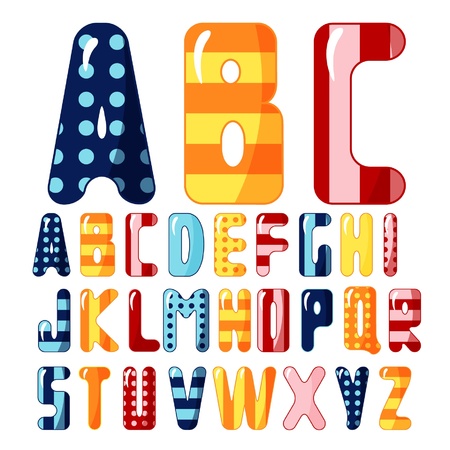 colorful alphabetのイラスト素材