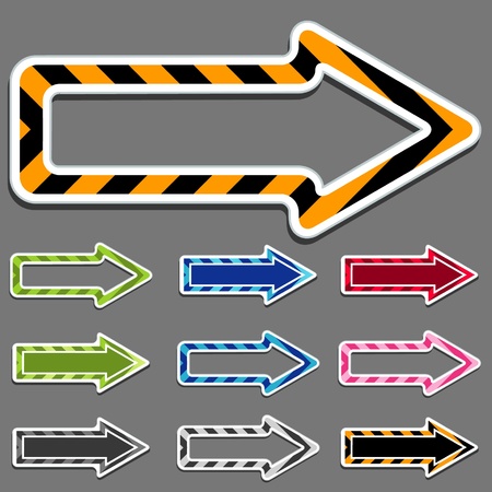 set of arrowsのイラスト素材