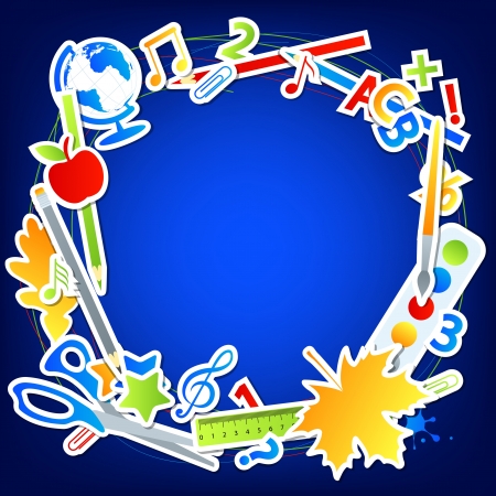 set of school elements vectorのイラスト素材