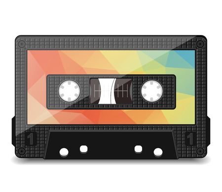 old audio cassetteのイラスト素材