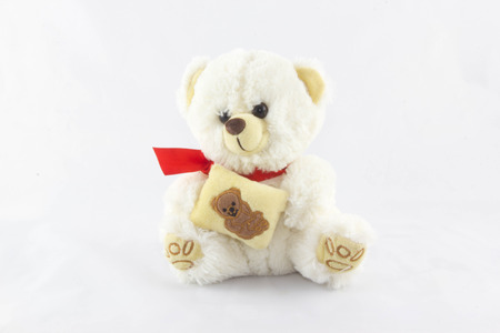 Pooh plush whiteの写真素材