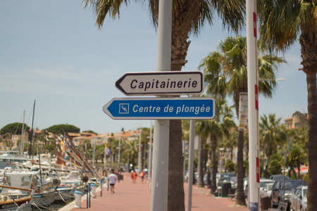 harbor signの写真素材