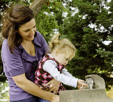 mother and daughterの写真素材