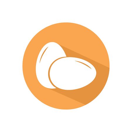 Egg icon button vector. Two eggs icon concept for web and mobileのイラスト素材