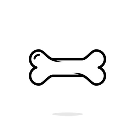 Dog bone icon vector, illustration of dog bone isolated on white backgroundのイラスト素材