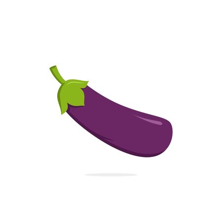 Eggplant vector. Illustration of eggplant isolated on white backgroundのイラスト素材