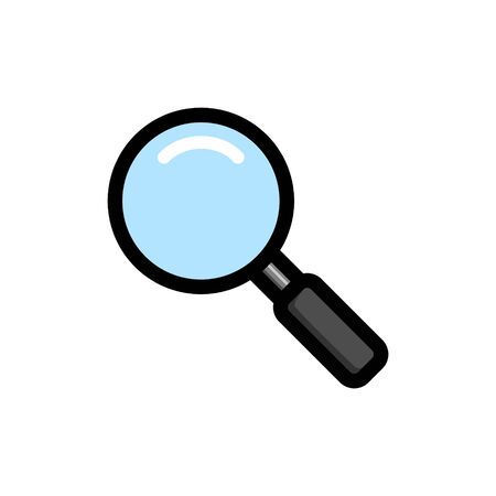 Magnifying icon, Glass, Look, Search Flat Color Icon vectorのイラスト素材
