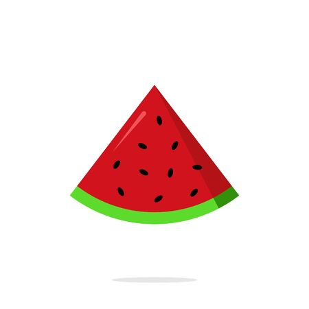 Watermelon icon vector, watermelon slices illustration isolated on white backgroundのイラスト素材