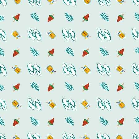 Summer seamless beach element, template for textile or background