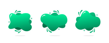 Green abstract liquid with gradient color for background templateのイラスト素材
