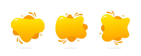 Yellow abstract liquid with gradient color for background templateのイラスト素材