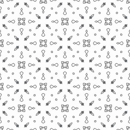 Abstract shape seamless, black line ornament pattern ready to printのイラスト素材