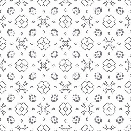 Abstract shape seamless, black line ornament pattern ready to printのイラスト素材