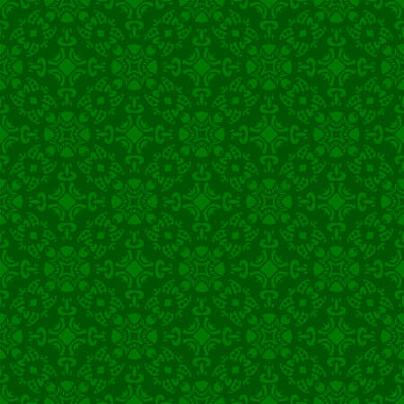 Green ornament pattern, songket seamless, Luxury old fashion ready for printのイラスト素材