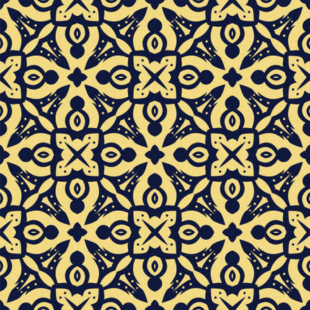 Two colors seamless abstract shape. Simple pattern ornament backgroundのイラスト素材