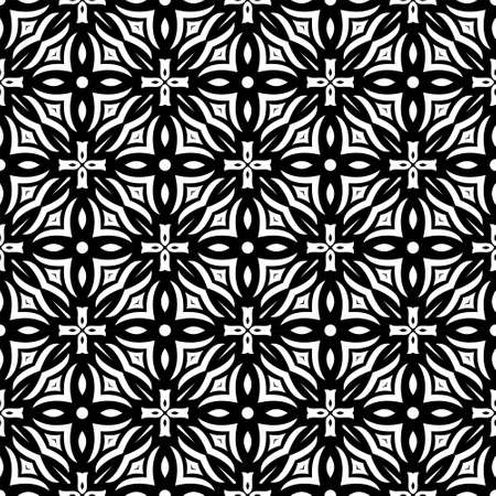 Two colors simple pattern ornament background. Seamless abstract shapeのイラスト素材