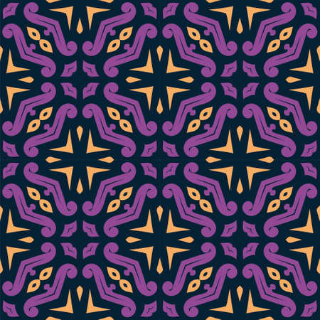 Three colors pattern ornament background. Ethnic seamless ready for printのイラスト素材