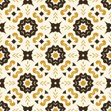 Three colors pattern ornament background. Ethnic seamless ready for printのイラスト素材