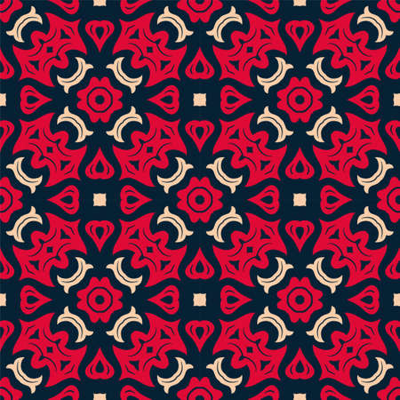 Three colors pattern ornament background. Ethnic seamless ready for printのイラスト素材