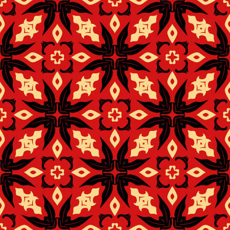 Three colors seamless ornament shape. Simple pattern abstract backgroundのイラスト素材