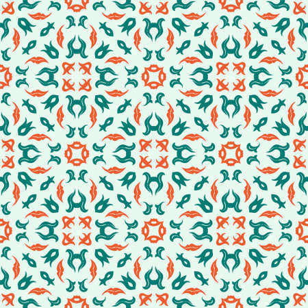 Three colors pattern ornament shape. Simple seamless abstract backgroundのイラスト素材
