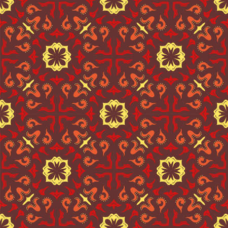 Three colors pattern ornament shape. Simple seamless abstract backgroundのイラスト素材