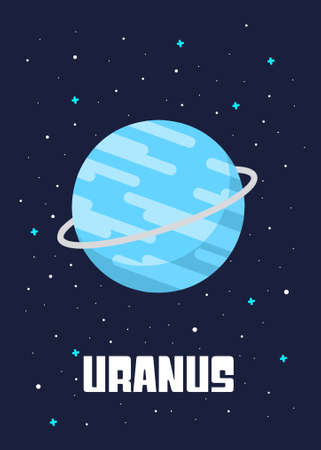 The Mars Uranus design, Vector illustrations of the of the uranus planets in cartoon style.のイラスト素材