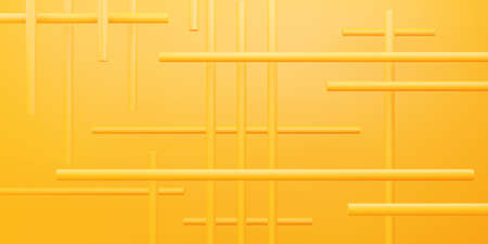 3d rendering of yellow orange geometric abstract minimal background. Scene for advertising design,...