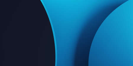 3d rendering of blue abstract geometric background. Technology concept. Scene for advertising,...