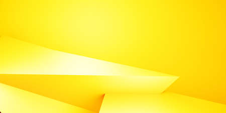 3d rendering of yellow orange abstract geometric background. Flash sale banner. advertising, design,...