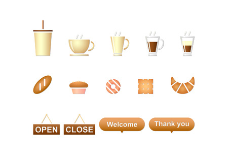 icon coffee and bakeryのイラスト素材