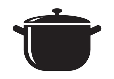 black pot iconのイラスト素材