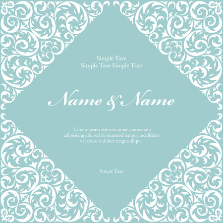 Wedding invitation cards with floral elements.のイラスト素材