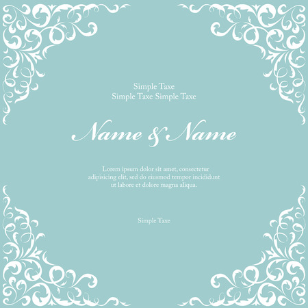 Wedding invitation cards with floral elements.のイラスト素材