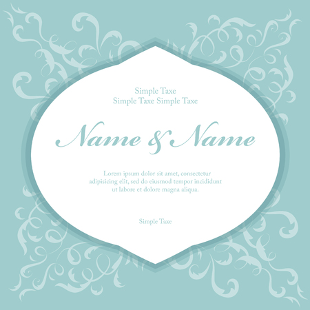 Wedding invitation cards with floral elements.のイラスト素材