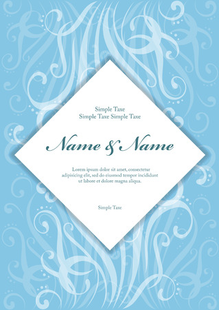 Wedding invitation cards with floral elements.のイラスト素材